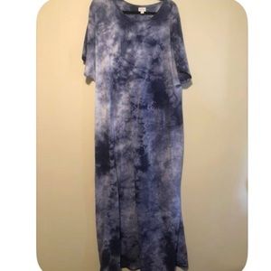 Blue tie dye Lularoe Maria